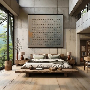 Œuvre d'art encadrée Waibi Sibi, sculpture sur bois, peinture 3D <span class=keywords><strong>à</strong></span> points, art mural abstrait en bois, décoration intérieure - Product Image 2