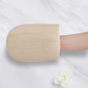 Soft Natural Loofah Glove Double-sided Body Scrub Sponge Pads Shower Body Scrubber Mitt for Shower Spa Skin Clean Bath Gloves - Product Image 5