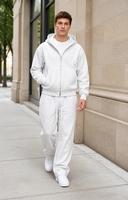 Ensemble de sport décontracté pour homme, style coréen, en nylon épais, avec capuche, cardigan, pull, automne-hiver