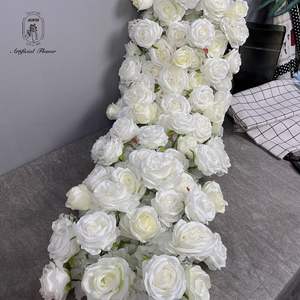 ผ้าปูโต๊ะงานแต่งงาน DKB ผ้าไหมประดิษฐ์ลายดอกกุหลาบ สำหรับตกแต่งบ้าน งานปาร์ตี้ คริสต์มาส ตรุษจีน สัมผัสเหมือนจริง ขนาด 100*35 ซม. - Product Image 3