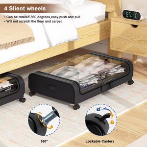 Household Under <b>Bed</b> Storage Box Seasonal Moisture Proof Sundries Storage <b>Bag</b> Nonwovens Oxford Fabric Under <b>Bed</b> Container - Product Image 3