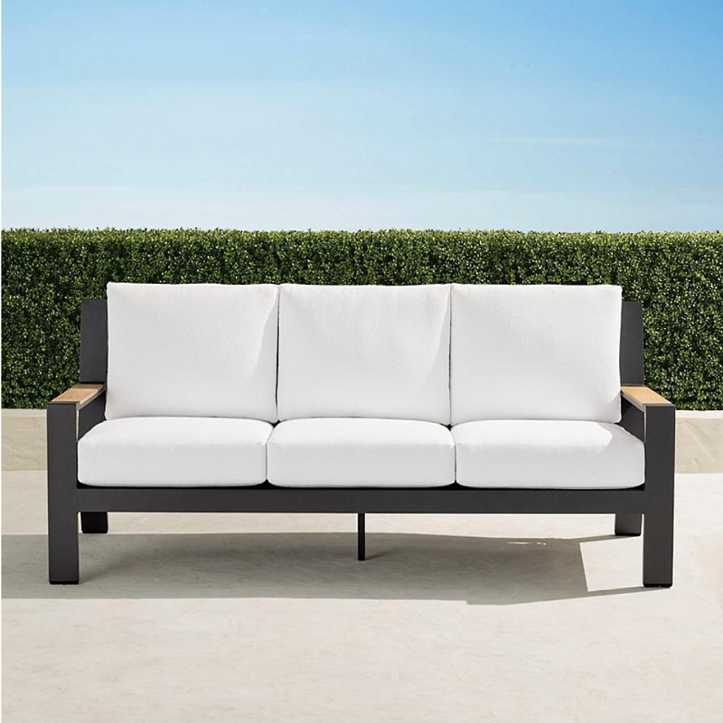 New design aluminum outdoor furniture modern leisure three seats sofa
