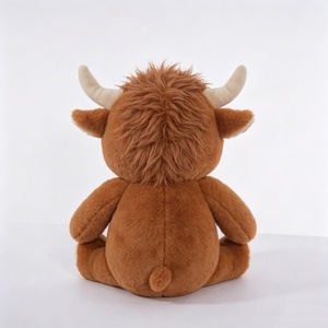 Peluche de vache des Highlands personnalisée, peluche de vache écossaise, animal en peluche de vache des Highlands, peluche de vache brune - Product Image 4