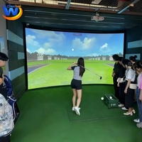 Simulador de Golf al por Mayor para Uso Doméstico, Analizador de Swing 3D con Monitor de Lanzamiento, Sistema de Entrenamiento en Interiores y Campo Virtual