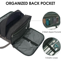 Sac de voyage personnalisé pour hommes et femmes, séparation sèche/humide, pour voyages d'affaires, maquillage, sac de toilette à trois couches, portable