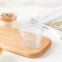 Mini gâteau crème glacée conteneur transparent boîte d'emballage alimentaire en PET à emporter gobelets en plastique jetables pour les desserts