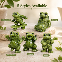 Naturstein-Frösche-Figur, Halloween-Deko, 5 Stile, niedliches Tier-Ornament für Zuhause und Schreibtisch