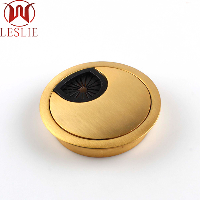 Zinc Alloy 60mm Desk Wire Organizer Desk Grommet Conference Table Hole Cover Round Cable Grommet