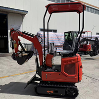Mini-excavatrice sur chenilles JJ08 avec une force de creusement de 6,5 kN, moteur diesel Koop 192F