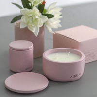Bougie parfumée AIKUN Luxury Package, logo personnalisé, cire de soja naturelle, minimaliste, pour une atmosphère fraîche et pure à la maison.