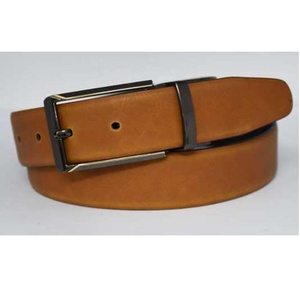 Cinturón de cuero genuino reversible para hombre de la mejor calidad, hebilla de aleación de zinc retorcida de longitud personalizada, un lado, negro, otro lado, tirador de lámina lateral - Product Image 2