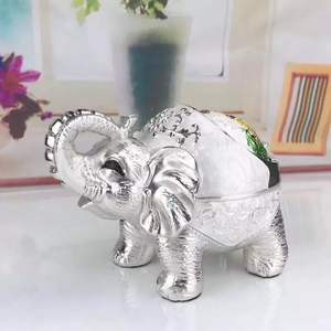 Cenicero de Metal Personalizable de Lujo Moderno con Diseño de <span class=keywords><strong>Elefante</strong></span> de Viaje de Tailandia, Resistente al Viento, Accesorios para Fumar, Decoración de Escritorio - Product Image 3