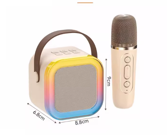 Portable Karaoke Kids Dual Microphone Bluetooth Speaker With 2 Microphone Party Music Box Bluetooth Speakers