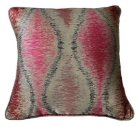 Housse de coussin en polyester jacquard métallique double face, motif abstrait moderne et coloré, vente en gros d'usine, personnalisable