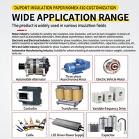 Feuille de papier isolant en aramide Nomex T410 découpée sur mesure, classe H 180°C 80MPa pour bobinage de moteurs et transformateurs, directement de l'usine