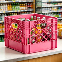 Joignez la promotion, vente en gros, caisse pliante en plastique, bouteilles de lait, caisses