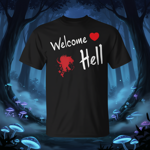 Camiseta pequeña negra de anime Welcome Hell Gensokyo - Product Image 3