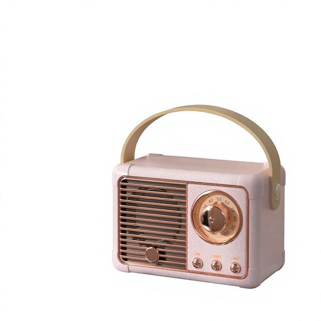 Creative Retro for 5.0 Wireless Portable Small Stereo Subwoofer Speaker Built-in Battery Insert Card Mini Plastic Design