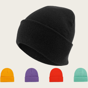 맞춤형 디자이너 클래식 겨울 모자 아크릴 섬유 자카드 소재 부드러운 콩 모양 따뜻한 모자 남성용 버튼 장식 - Product Image 1