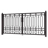Clôture en acier galvanisé et thermolaqué Linsheng Metalx, 3 rails, pointes en forme de lance, qualité résidentielle, en fer forgé, à vendre
