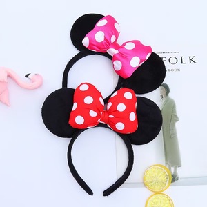 3D Noir Souris Velours Oreilles Bandeau Satin Arc Cheveux Fermoir Femmes Adultes Cadeau D'anniversaire Retour École Halloween Costume De Noël - Product Image 6