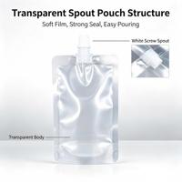 Pochette souple PE avec bec verseur supérieur et bouchon, rechargeable, impression personnalisée, pour emballage de boissons et jus