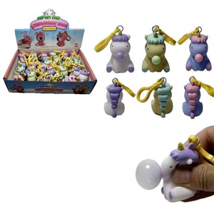 <b>Unicorn</b> Bubble Blowing Keychain Plastic Cartoon Portable Carabiner Toy For Bag Or <b>Keyring</b> - Product Image 3