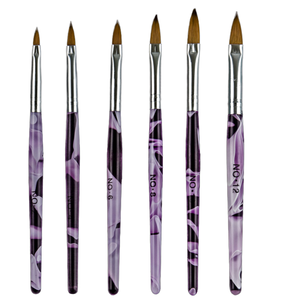 <span class=keywords><strong>NABR</strong></span>-102 Kolinsky cheveux plat acrylique Nail Art brosse 20% à 100% taille 12 manche rose pour usage décoratif - Product Image 1
