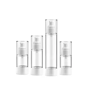 High end transparent acrylic vacuum lotion pump bottle 5ml 10ml 15ml 20ml 30ml cosmetics Skincare lotion airless bottle