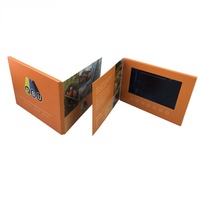 Cartes de vœux vidéo avec écran LCD HD IPS, cartes d'invitation vidéo, brochures vidéo avec design personnalisé, Cote 7 pouces, motif floral