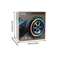 Haut-parleur créatif en forme de pneu, dynamique, avec radio FM RGB, interconnexion TWS, batterie rechargeable, haut-parleur sans fil portable