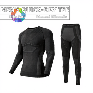 เสื้อยืดออกกำลังกายผู้ชายแบบถัก แห้งเร็ว กระชับรูปทรง รับผลิตตามแบบ พิมพ์ลายได้ 97% ไนลอน 3% สแปนเด็กซ์ ทรงเข้ารูป สีพื้น ไม่มีลาย - Product Image 2