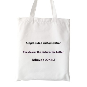 Hot bán khuyến mại cá nhân trống đồng bằng bông vải túi tái chế mua sắm bông Tote Túi với tùy chỉnh in logo - Product Image 5