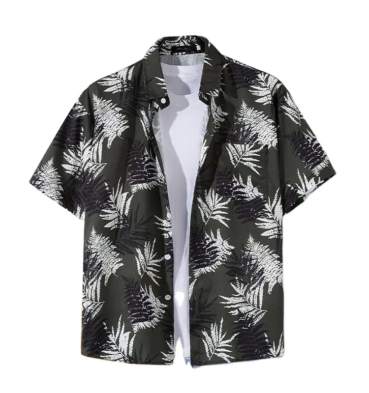 ODM/OEM Hemden 2023 clássico nova chegada Camisas Havaianas para Homens Botão Casuais Para Baixo Manga Curta Aloha Praia Camisa Floral