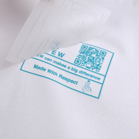 Étiquettes de taille pour col de t-shirt personnalisées, lavables, pour transfert DTF par presse à chaud