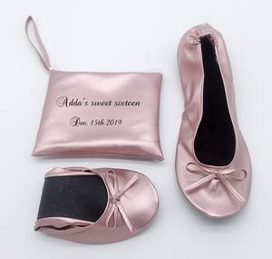 Zapatos planos enrollados de oro rosa para mujer, calzado de vestir, barato, OEM, 2022 - Product Image 1