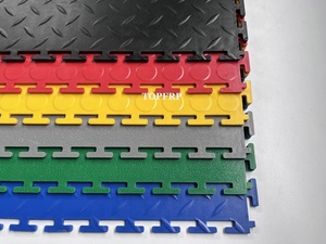 High Strength 7mm Thick PVC Interlocking Flooring Mat Anti-Slip Garage Tiles for Outdoor Use Plastic Grain Surface Treatment - Product Image 1