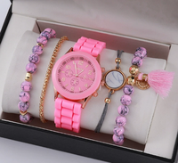 YN-01 Nouvelle montre à quartz pour femme, bracelet en silicone classique, bracelet tendance, ensemble de montres cadeau