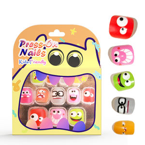 Haute qualité pré collé enfants presse sur les ongles mignon fantôme visage dessin animé ongles conseils <span class=keywords><strong>Anime</strong></span> conçu petits enfants <span class=keywords><strong>faux</strong></span> ongles pour les filles - Product Image 6