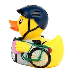 Pato de goma amarillo de vinilo para bebés, juguete chirriante para baño, accesorio acuático para comercio exterior. - Product Image 2