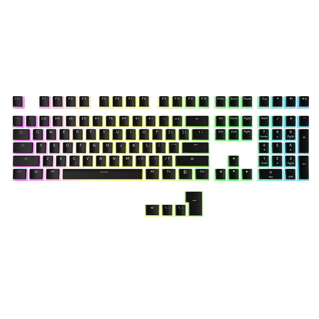 Personality 108 Key Full Set PBT Pudding Backlight Keycaps for Game Mechanical Keyboard