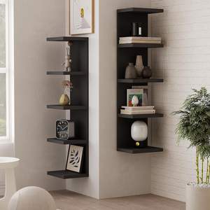 Estante <span class=keywords><strong>de</strong></span> <span class=keywords><strong>Pared</strong></span> para Decoración del Hogar, Organizador <span class=keywords><strong>de</strong></span> Recuerdos, Estante <span class=keywords><strong>de</strong></span> <span class=keywords><strong>Pared</strong></span> <span class=keywords><strong>de</strong></span> 4 Niveles, Estante Flotante Vertical - Product Image 4