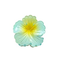 Pinza para el pelo de flores de Color degradado a la moda, 8cm, pinza Hawaiana para vacaciones en la playa, pinzas para el pelo de plástico duradero para mujer