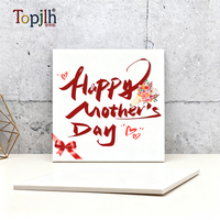 Carreaux de céramique personnalisables par sublimation Topjlh en gros pour cadeaux d'entreprise, décoration de bureau et entreprises à grande échelle