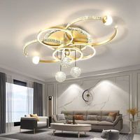 Lámpara de Techo LED Moderna y Minimalista para Restaurante, Creativa con Diseño de Cielo Estrellado, Anillo para Sala de Estar, Dormitorio, Iluminación tipo Araña