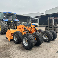 Niveleur de terrain réglable tiré par un tracteur avec guidage laser/GPS, cadre télescopique, machine de nivellement de terrain agricole