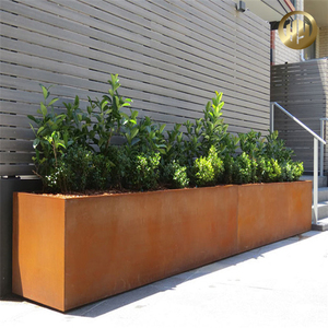 Fioriera Rialzata Contemporanea in Acciaio Corten, Vaso Decorativo <span class=keywords><strong>per</strong></span> Interni, Design <span class=keywords><strong>per</strong></span> Piante Bonsai e Vivai - Product Image 6