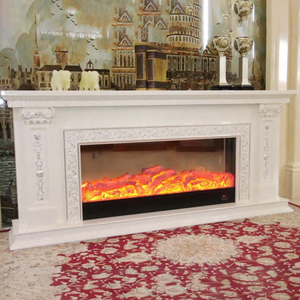 เตาผิงหินอ่อนติดผนังธรรมชาติสีขาวแกะสลักด้วยมือใหม่ล่าสุด2024 - Product Image 6