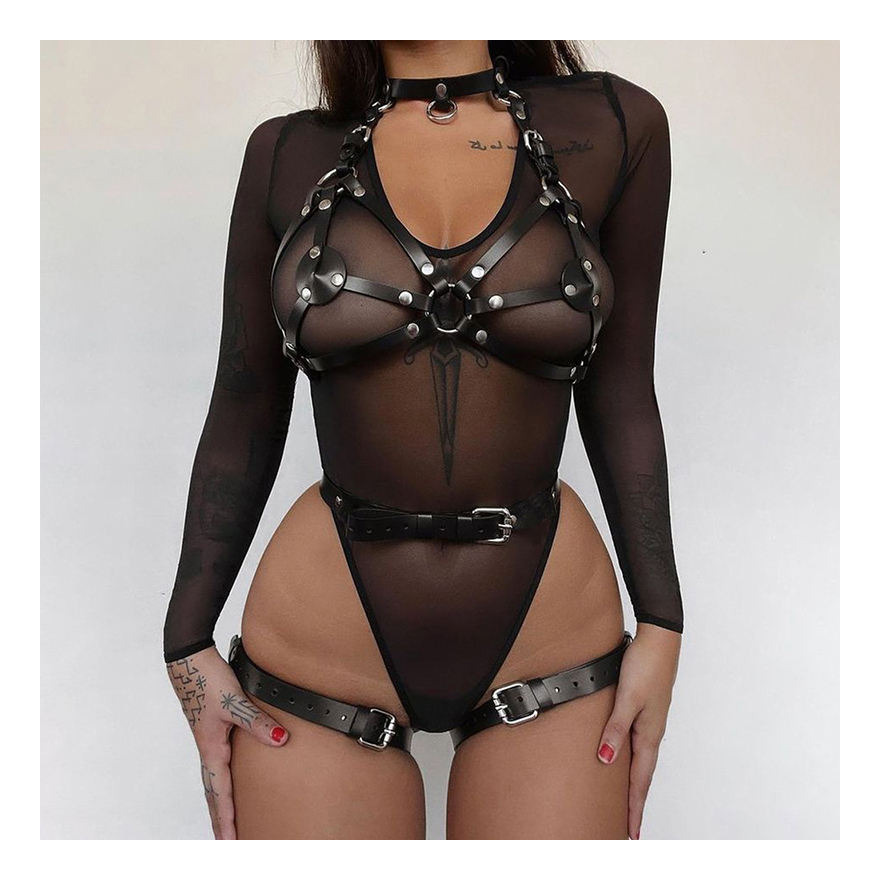 GF Bondage Lingerie Set - Sexy Leather Bra & Leg Restraints GF Bondage Lingerie Set - Sexy Leather Bra & Leg Restraints