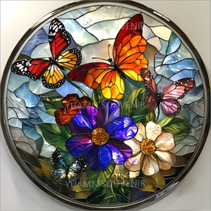 Butterfly Stained Glass Crafts for Home or Garden-Elegant Hanging Window Decor